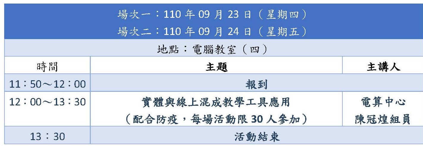 活動議程
