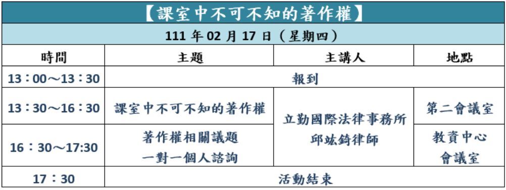 活動議程